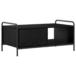 vidaXL Масичка за кафе Черен дъб 90 x 49 x 41 см Инженерна дървесина