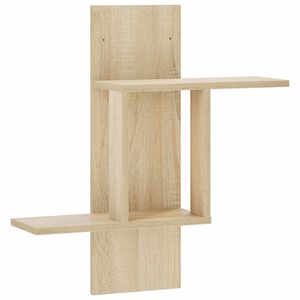 vidaXL Стенен рафт Дъб сонома 59 x 17 x 63 см Инженерна дървесина
