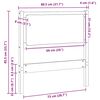 vidaXL Облегалка за глава Друг Кафяво 75 cm Борово дърво масив