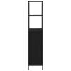 vidaXL Шкаф за баня с рафтове Черен дъб 36x35x165 cm