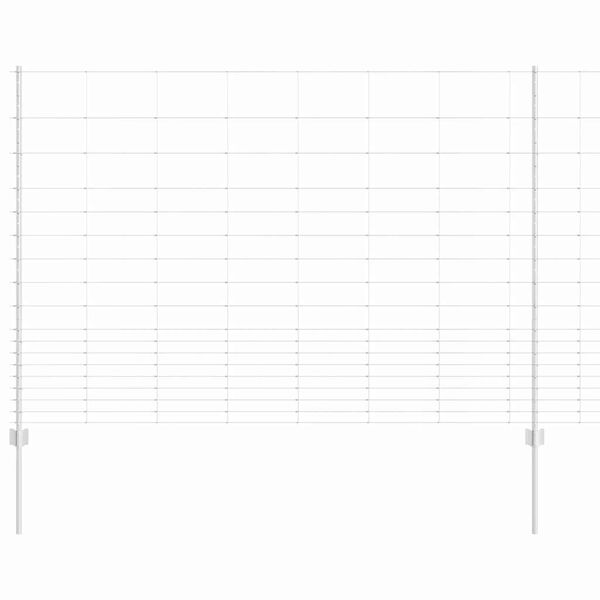 vidaXL Ограда с пост Сребрист 1,5 x 50 m Стомана