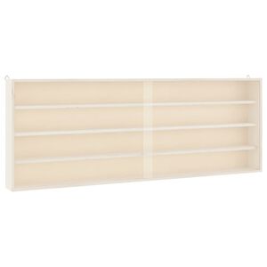 vidaXL Дървена колекционерска витрина с врати 100x8,5x37 см