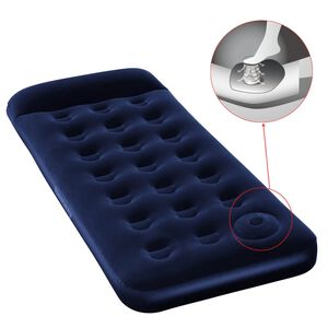 Bestway Надуваем флокиран матрак с вградена крачна помпа, 185x76x28 см