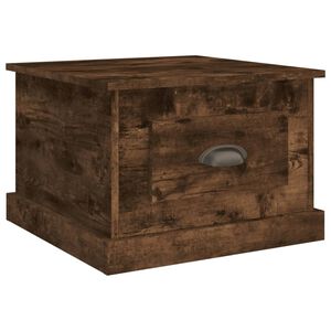 vidaXL Кафе маса, опушен дъб, 50x50x35 см, инженерно дърво