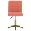 vidaXL Въртящи трапезни столове, 2 бр, розови, кадифе