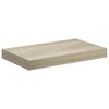 vidaXL Окачен стенен рафт, дъб, 40x23,5x3,8 см, МДФ