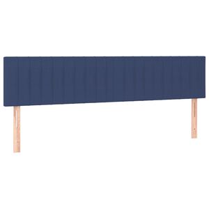 vidaXL Табла за легло, синя, 200x5x78/88 см, плат