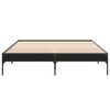 vidaXL Рамка за легло, черна, 140x200 см, инженерно дърво и метал