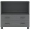 vidaXL Сайдборд HAMAR, тъмносив, 85x35x80 см, борово дърво масив