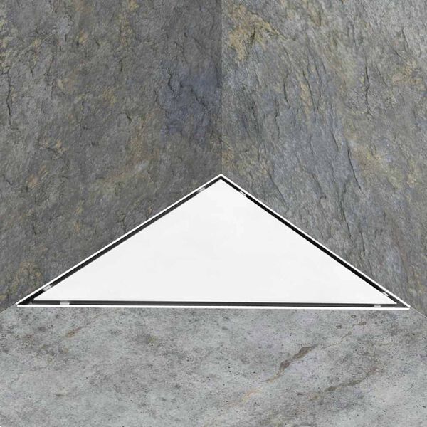 vidaXL Сифон за душ с 2-в-1 капак 25x25 см неръждаема стомана