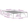 vidaXL Рамка за легло Кафяво с восъчно покритие 120 x 200 cm
