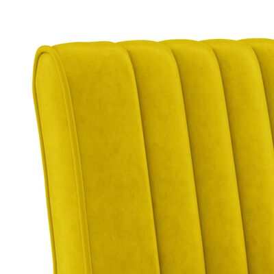 vidaXL Ниско кресло, жълто, кадифе