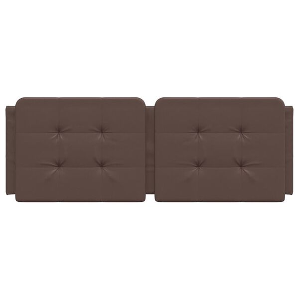 vidaXL Мека табла за легло Zadar, кафява, 120 см, изкуствена кожа