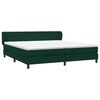 vidaXL Box Spring легло с матраци Тъмнозелено 180x210 cm кадифе
