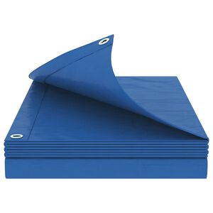 vidaXL Платно с детайли Синьо 2 х 3 м 180 гр / м&sup2; ПЕ