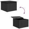 vidaXL Градински Софа Комплект със съхранение 8 pcs Черно Полиратан
