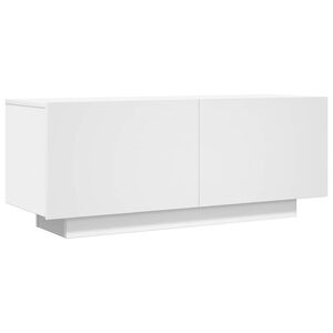 vidaXL ТB шкаф, бял, 100x35x40 см, инженерно дърво