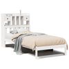 vidaXL Легло с етажерка за книги, без матрак, 90x200 см, бор масив