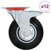 vidaXL 12 бр въртящи се колела, 125 мм