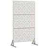 vidaXL Екран за уединение Сив 100 x 50 x 180 см Патинираща стомана