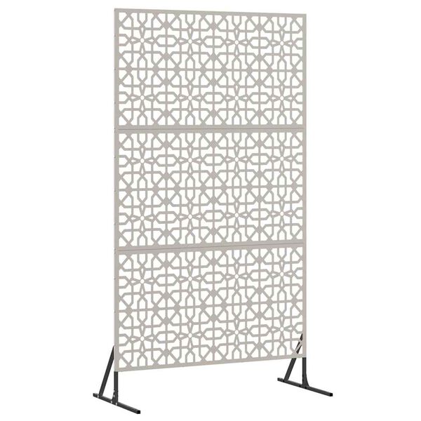 vidaXL Екран за уединение Сив 100 x 50 x 180 см Патинираща стомана