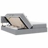 vidaXL Легло с място за съхранение Светлосиво 200 x 200 cm Изкуствена