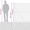 vidaXL Ограда с пост Сив 1,5 x 10 m Стомана и PVC