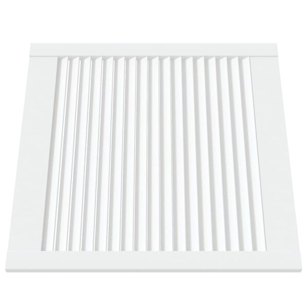 vidaXL Врати за шкафове решетен дизайн 4 бр бял 61,5x59,4 см бор масив