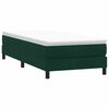 vidaXL Box Spring легло с матрак Тъмнозелено 90x220 cm Кадифе