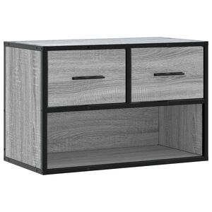 vidaXL ТB шкаф, сив сонома, 60x31x39,5 см, инженерно дърво и метал