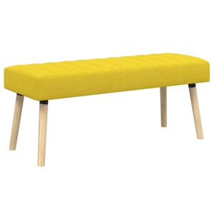 vidaXL Пейка с канали Светло жълто 110 x 40 x 46 cm Текстил