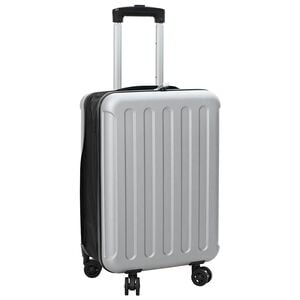 vidaXL Куфар с заключване Сребрист 34 x 23 x 55.5 см ABS пластмаса