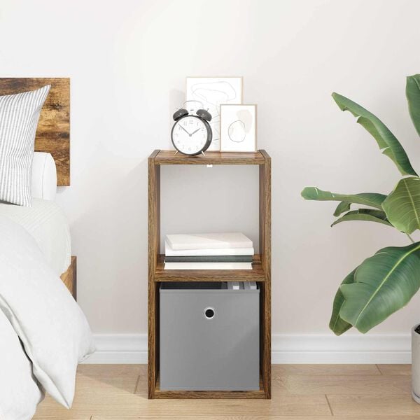 vidaXL Нощно шкафче Димян дъб 30,5 x 27 x 59,5 см Инженерно дърво