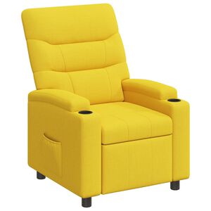 vidaXL Разтегателен стол Светло жълто 75 x 95 x 103 cm Текстил
