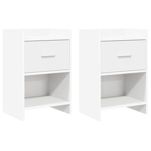 vidaXL Нощни маси 2 pcs Бяло 40 x 30 x 60 cm Инженерна дървесина