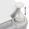 vidaXL Преносима къмпинг тоалетна, сиво и бяло, 22+12 л, HDPE