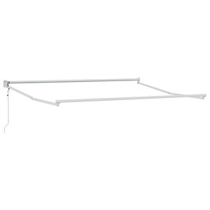 vidaXL Electric Awning Frame 3 x 2,5 m Бяло Прахово боядисан алуминий