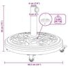 vidaXL Основа за чадър Черно Ø38-48 мм Полиетилен, бетон и желязо