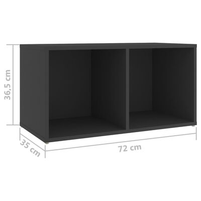 vidaXL ТВ шкафове, 4 бр, сиви, 72x35x36,5 см, ПДЧ