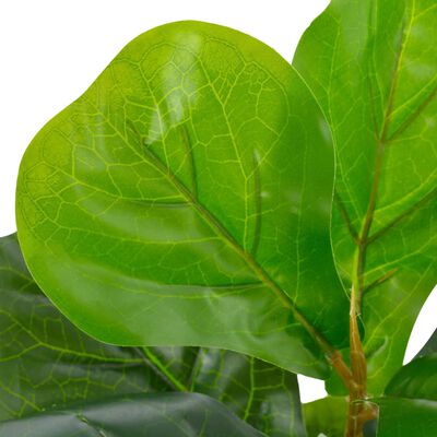 vidaXL Изкуствено растение фикус лирата със саксия, зелено, 45 см