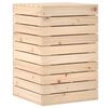 vidaXL Кош за пране, 44x44x66 см, борово дърво масив