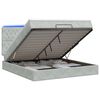 vidaXL Отоман с матрак и LED с таблото Светлосиво 160 x 200 cm Кадифе