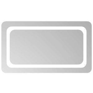 vidaXL LED огледало за баня Прозрачен 70 x 40 cm закалено стъкло