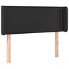 vidaXL Горна табла за легло, черна, 93x16x78/88 см, изкуствена кожа
