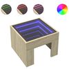 vidaXL Маса за кафе с Infinity LED, дъб сонома, 40x40x30 см