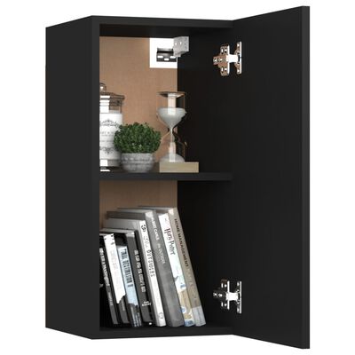 vidaXL ТВ шкаф, черен, 30,5x30x60 см, ПДЧ