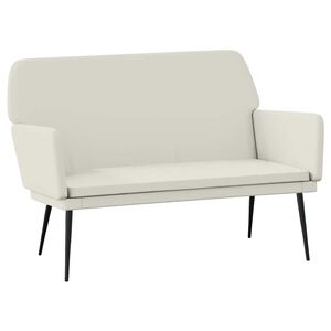 vidaXL Пейка, кремава, 108x79x79 см, кадифе
