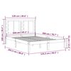 vidaXL Рамка за легло без матрак, 120x200 см, масивна чамова дървесина