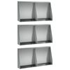 vidaXL Задържащи стени 6 бр. 40 x 12 x 50 см Поцинкована стомана