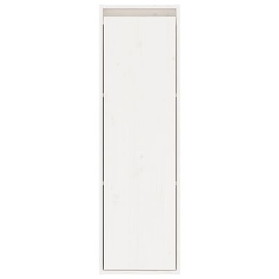 vidaXL Стенни шкафове, 2 бр, бели, 30x30x100 см, бор масив